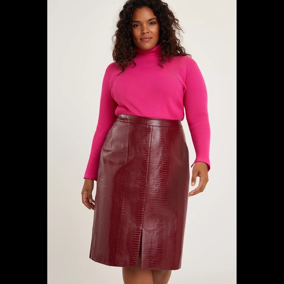 Anthropologie Sunday in Brooklyn Maxine Faux Leather Pencil Skirt - Picture 6 of 14